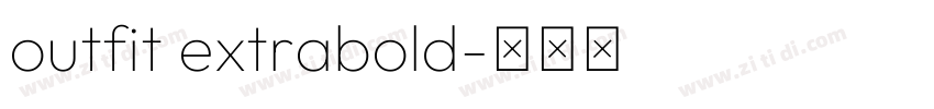 outfit extrabold字体转换